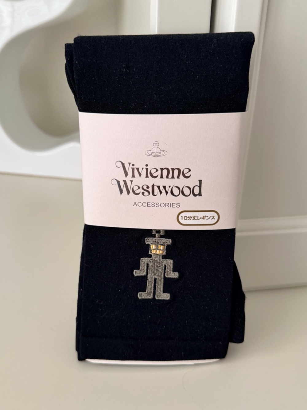 VIVIENNE WESTWOOD Japan Leggings Footless Black Japan licensed Robot SZ M~L NEW
